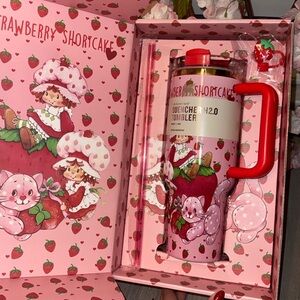 Strawberry Shortcake Stanley Tumbler with Red Handle